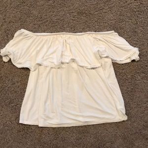 White off the shoulder shirt